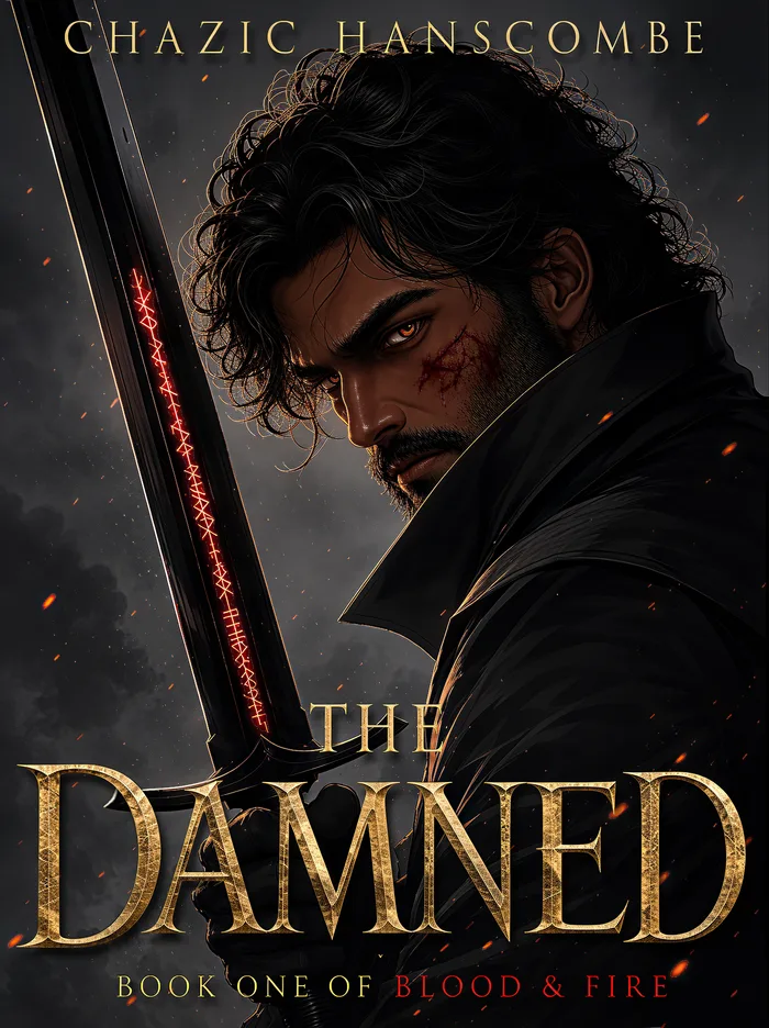 The Damned — Book One of Blood and Fire by Chazic Hanscombe, anime cover edition